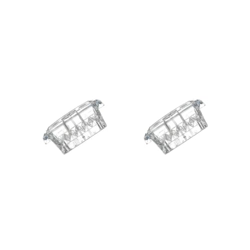 Leisurealeaneag 2er-Set ABS-Fischzuchtboxen, transparent, 3 Fächer, Futterloch-Ersatz, abnehmbarer Inkubator-Isolationskoffer für Haustiere von Leisurealeaneag