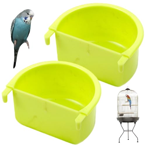 2pcs Vogelfutterschale, sicherer Vogelkäfig -Futtermittel, kleine Schalen für Käfig, Schüsselfutterschale stabil für Conures Blockgie Small AnimalsFeeder von LejeMaek