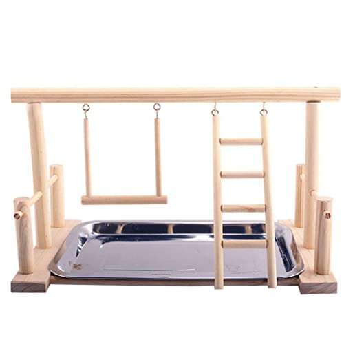 Bird Barch Vogelstand Spielplatz PAT Play Stand Hood GOGRAL mit Leiter hängen Schwung Edelstahlplatte für Haustiervögel Vogel von LejeMaek