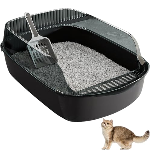 Große Katzenstreu -Tabletts 12L PP Vertiefende Katzenstreubox mit Schaufel Anti Splash abtrennbare doppelte Schichtfleckresistente Toilette für den Besitzer des Lieferanten Eigentümer Geschenk von LejeMaek