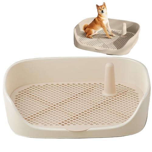 Hundeköpfchenschale, 15.75x11.81x4.33 Spill -Proof Large Innenhund -Töpfchen, Trainingshundkasten, tragbares Hundetöpfchen, Plastik -Toilette für Welpen und Katzen Hundetöpfchenschale von LejeMaek