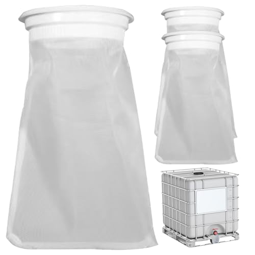 IBC -Tote -Filter 3pcs 5,3 x 250 mm IBC -Deckelfilter feines Netz Regenlauf Nylon Waschbar wiederverwendbares Ersatzregen Regenwasser Tote von LejeMaek