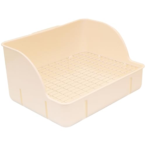 Kaninchendrüsenbox, 11.4x8.7x6.1 '' Plastic Bunny Müllschachtel mit abnehmbarem Rost, leicht zu reinigende Meerschweinchen -Katzentoilette für Kaninchen, Meerschweinchen, Frettchen und Chinchilla Has von LejeMaek