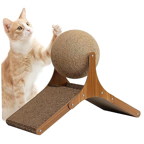 Katzenkratzer Ball Großer Sisal Cat Kratzkugel Spinnenmassives Holzkratzspielzeug 15.75x21.26x9.06 In Haustier Interaktives Spielzeug schützen Ihre Möbel vor Kratzern Kratzer von LejeMaek