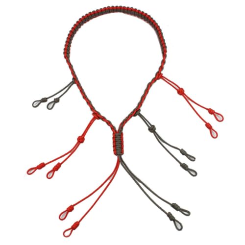 LejeMaek Ente Call Lanyard Outdoor Gear Rufschleifen mit 12 verstellbaren Schleifen für Fasanen -Wasservögel rotgrün von LejeMaek