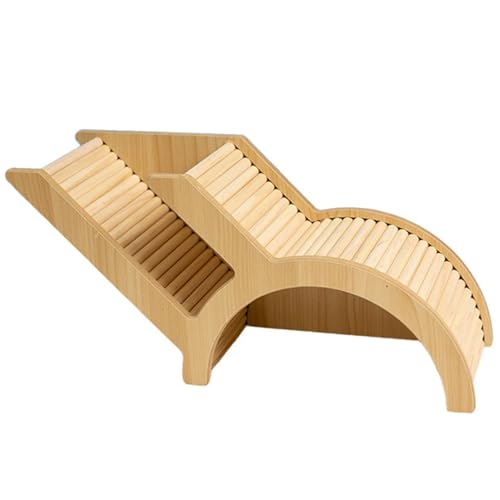 LejeMaek Hamster Hideout 12x5.7x4 Wooden Hamster Hide with Ladder Secret Peep Shed Hamster Tunnel Ventilated Restful Hamster Tunnel Hamster Cage Accessories Hamster Hide von LejeMaek