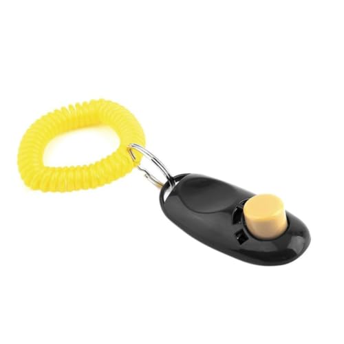 LejeMaek Hundetraining Clicker Pet Training Clicker Big Button Clicker -Gerät mit Armbandband (schwarz) von LejeMaek