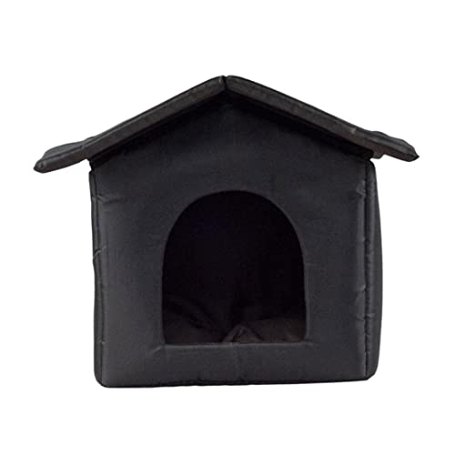 LejeMaek Outdoor Pet Höhle Bett warm wasmes wasserdichtes Katzen -Versteckhund abnehmbares Oxford -Stoffnest -Bett m von LejeMaek