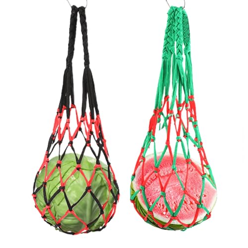 Huhn Gemüse String Tasche | Huhn Veggie Spieß | 2 Huhn Gemüse Hanging Feeder | Huhn Hanging Feeder Netz Mit Haken Für Kohl Salat Mais Tomaten von Lembeauty