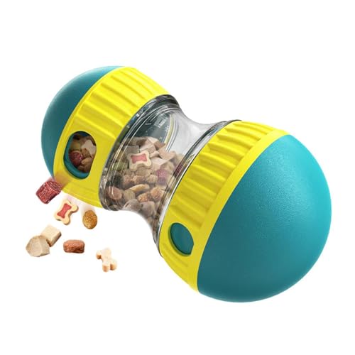 Lembeauty Hundeball-Leckerli-Spender, Leckerli-Spenderball,Kauspielzeug für Hunde, mentale Stimulation, Leckerli-Spenderball | Safe Puzzle Treat Ball Hundespielzeug mit Futterausgabe, von Lembeauty