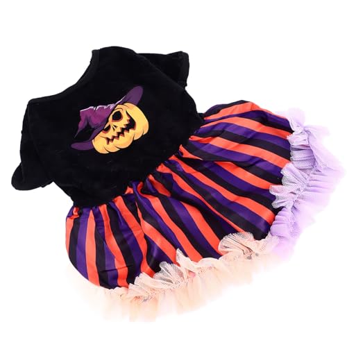 LenTLy Halloween-Stoff für Hunde, Süßes Halloween-Katzenkleid, Einfach zu Tragen für Partys Im Alltag von LenTLy