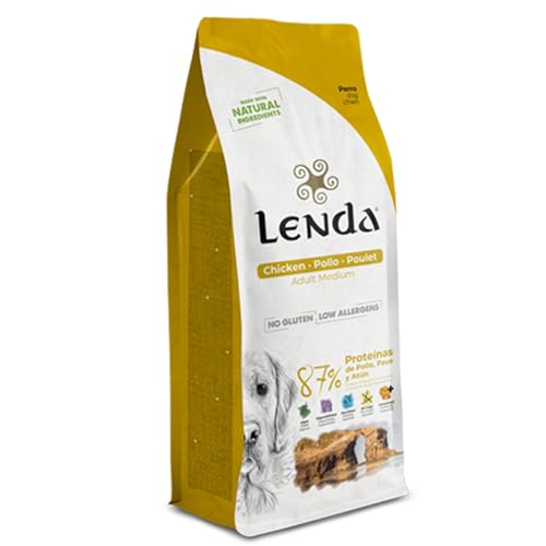 Lenda Chicken 2 kg, Futter für junge und erwachsene Hunde mit normaler Aktivität, Futter für große und kleine Rassen, reich an Huhn, natürlich von Lenda