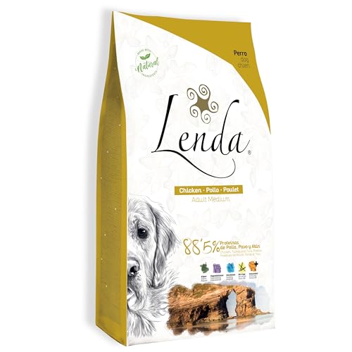 Lenda Chicken 2 kg, Futter für junge und erwachsene Hunde mit normaler Aktivität, Futter für große und kleine Rassen, reich an Huhn, natürlich von Lenda