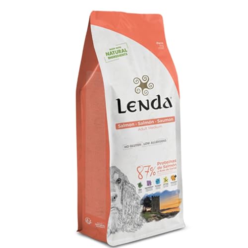 Lenda Lachs, 2 kg, Futter für Hunde, reich an Lachs, natürliches Vollnahrungsmittel für junge Hunde und Erwachsene aller Rassen, vollständiges und ausgewogenes Tierfutter von Lenda