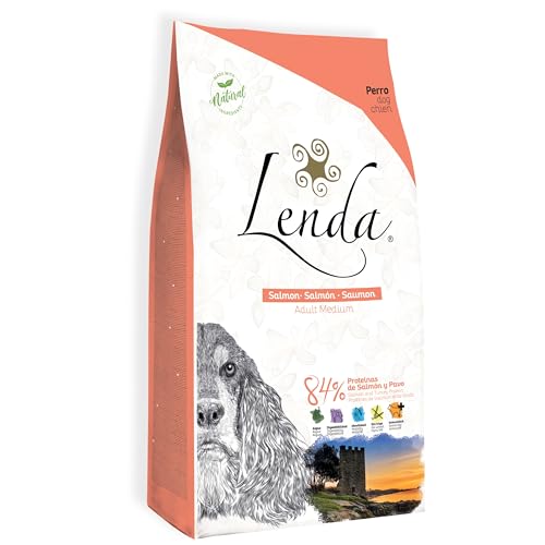 Lenda Lachs, 2 kg, Futter für Hunde, reich an Lachs, natürliches Vollnahrungsmittel für junge Hunde und Erwachsene aller Rassen, vollständiges und ausgewogenes Tierfutter von Lenda