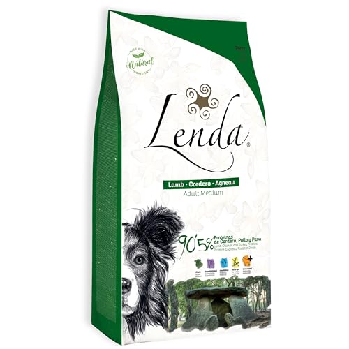 Lenda Lamb - Futter für erwachsene Hunde mit normaler Aktivität, reich an Lamm und ergänzt mit Lachsöl, leckeres und nahrhaftes Futter für anspruchsvolle Gaumen, 2 kg von Lenda