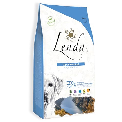 Lenda Light – Futter für erwachsene Hunde mit Übergewicht oder Neigung zu Fett | kalorienarmes Hundefutter | Ideal für sterilisierte Hunde | natürlich und ohne Getreide (2 kg) von Lenda