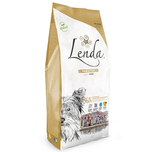Lenda Mini Meat & Fish - Futter für kleine Hunde mit normaler Aktivität kg | Vollfutter reich an Proteinen | Geeignet für kleine Rassen von Lenda