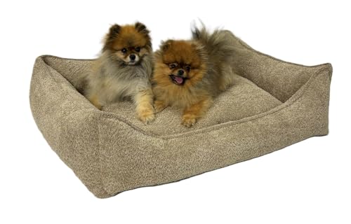 Leo4dog . Sofa Boucle Hundebett Hundekissen Hundesofa. Bezug abnehmbar waschbar. (Antilope, S 80x60) von Leo4dog