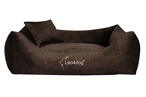 Leo4dog Sofa Vogue 5 Größen, 5 Farben. Hundebett, Hundekissen, Hundesofa,Hundekorb. (L - 100x80, Dunkelbraun) von Leo4dog