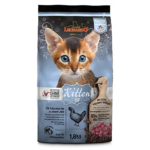 LEONARDO Kitten GF Katzenfutter Kitten, 1,8 kg getreidefreies Trockenfutter für Kätzchen bis 1 Jahr, Alleinfuttermittel mit frischem Geflügel von Leonardo