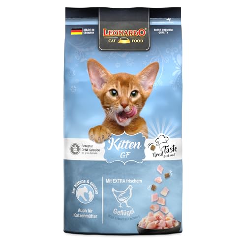 LEONARDO Kitten GF für Katzen, 1,8kg, mit frischem Geflügel und Makrele, leicht verdaulich, getreidefrei, Alleinfutter, Made in Germany von Leonardo