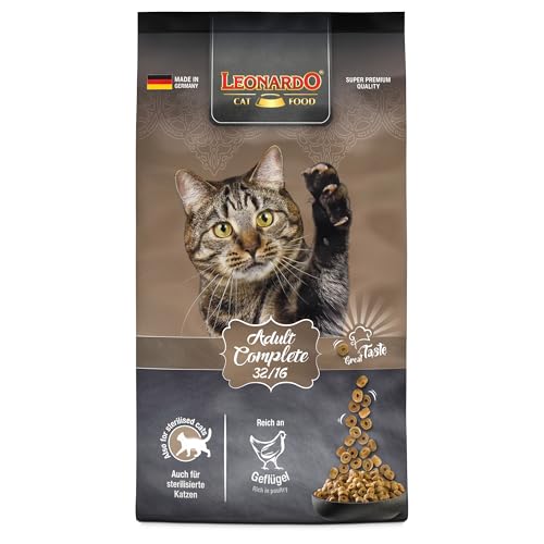 LEONARDO Adult Complete 32/16 [7,5kg] Katzenfutter | Trockenfutter für Katzen | Alleinfuttermittel für ausgewachsene Katzen Aller Rassen ab 1 Jahr von Leonardo