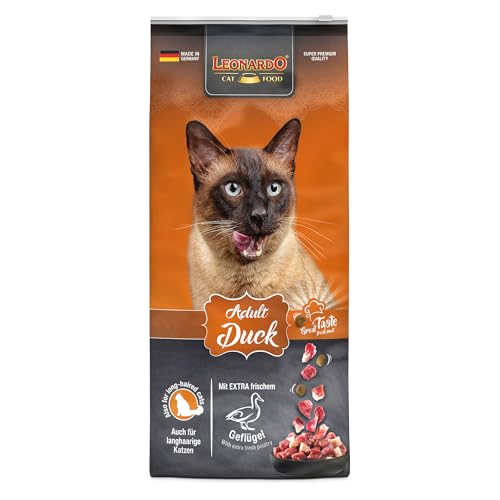 Leonardo Adult Duck [15kg] Katzenfutter | Trockenfutter für Katzen | Alleinfuttermittel für ausgewachsene Katzen Aller Rassen ab 1 Jahr von Leonardo