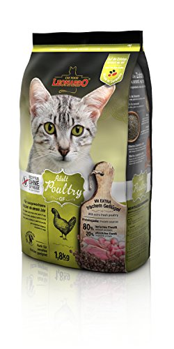 Leonardo Adult GF Poultry [1,8kg] Katzenfutter | Getreidefreies Trockenfutter für Katzen | Alleinfuttermittel für Katzenrassen ab 1 Jahr von Leonardo