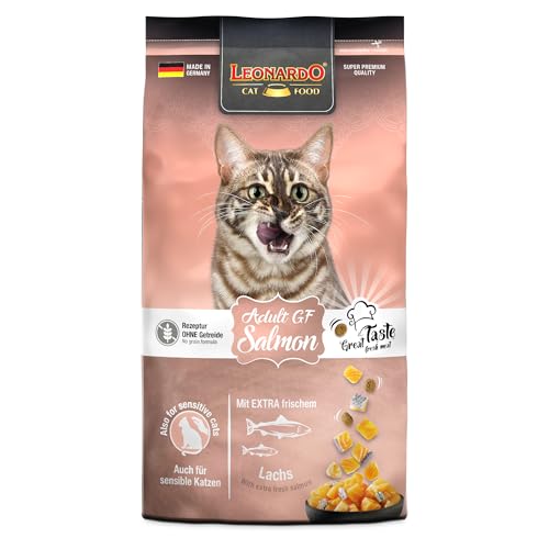 LEONARDO Adult GF Salmon für Katzen, 1,8kg, glutenfrei mit Amaranth, hochwertiger Lachs, Alleinfutter, Made in Germany von Leonardo