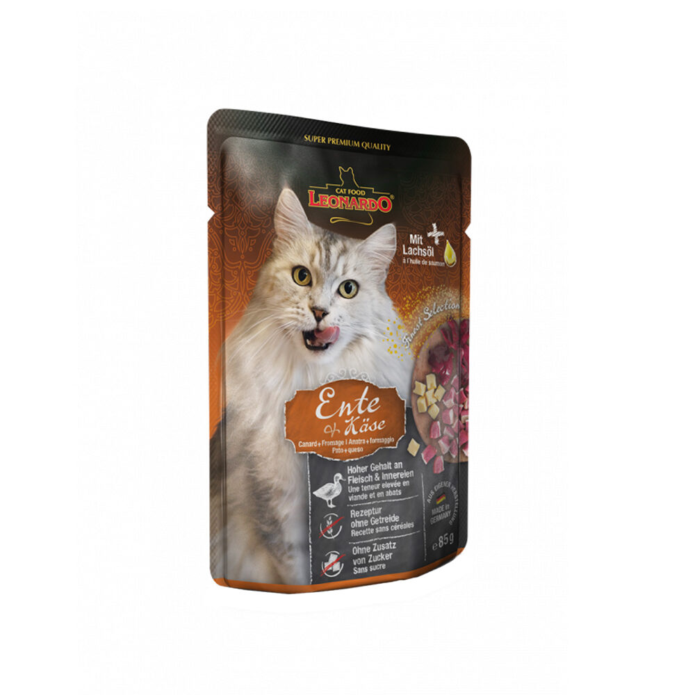 Leonardo Adult Katze Nassfutter - Forelle + Katzenminze - 16 x 85 g von Leonardo