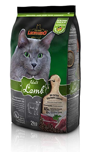 Leonardo Adult Lamb [2kg] Katzenfutter | Trockenfutter für Katzen | Alleinfuttermittel für ausgewachsene Katzen Aller Rassen ab 1 Jahr von Leonardo