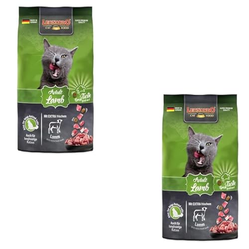 Leonardo Adult Lamb | Doppelpack | 2 x 300 g | Trockenfutter für ausgewachsene Katzen ab 1 Jahr | Zur Unterstützung der Abwehrkräfte | Kann den pH-Wert des Harns optimieren von Leonardo