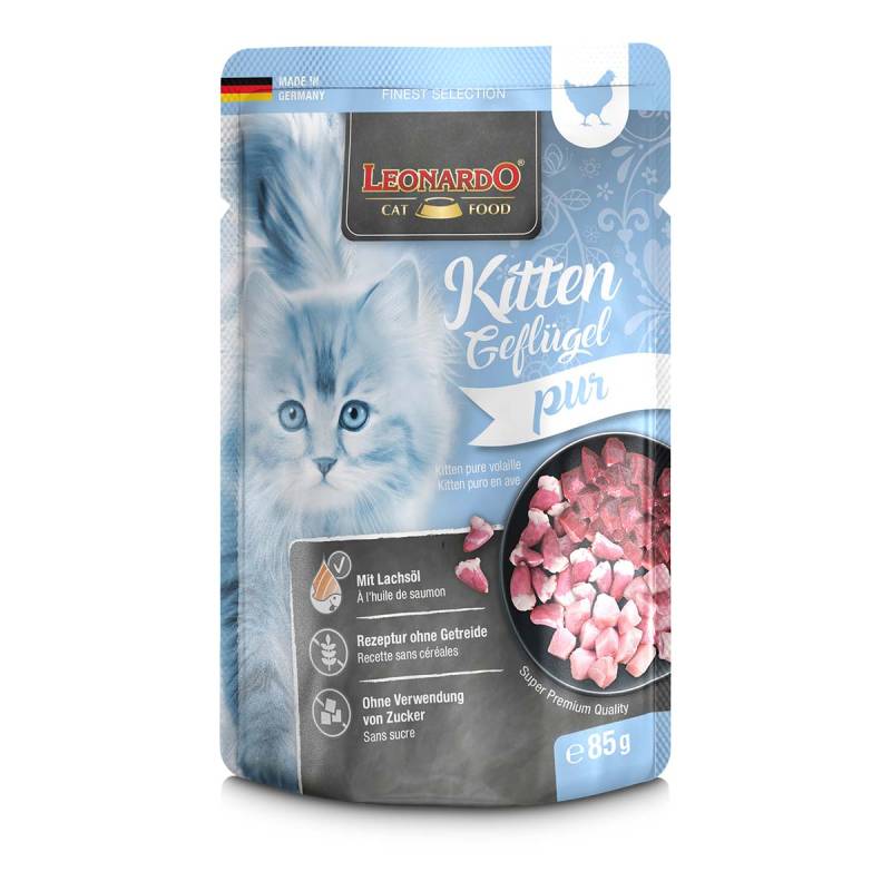 Leonardo Finest Selection Kitten Geflügel pur 16x85g von Leonardo