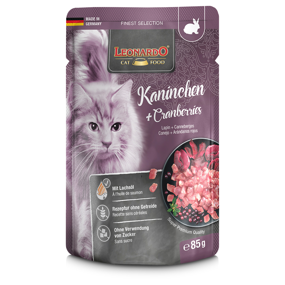 Leonardo Finest Selection Pouch 16 x 85 g - Kaninchen & Cranberries von Leonardo