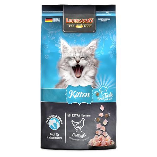 LEONARDO Kitten Katzenfutter Kitten, 1,8 kg getreidefreies Trockenfutter für Kätzchen bis 1 Jahr, Alleinfuttermittel mit frischem Geflügel von Leonardo