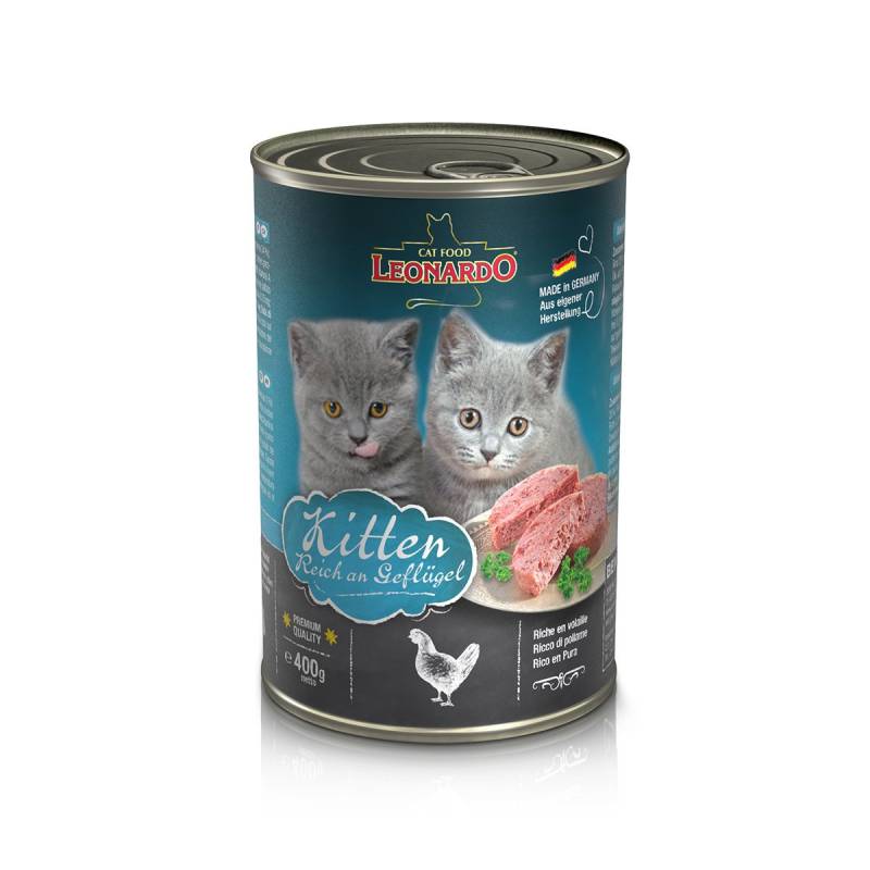 Leonardo Kitten reich an Geflügel 6x400g von Leonardo