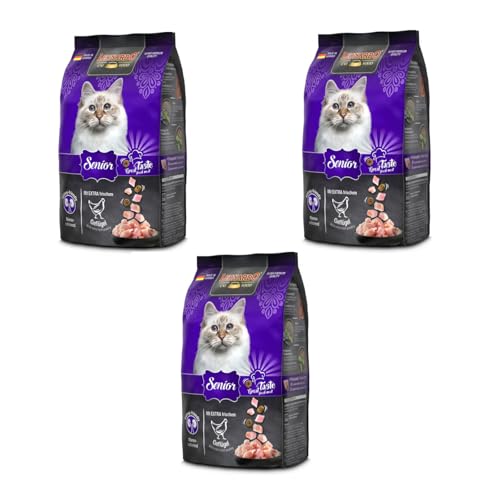 Leonardo Senior | 3er Pack | 3 x 300 g | Trockenfutter für ausgewachsene, ältere Katzen | Mit extra frischem Geflügel | Reduzierter Energiegehalt für eine Gute Figur von Leonardo