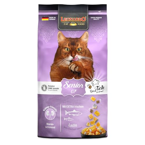 LEONARDO Senior GF für Katzen, 1,8kg, mit frischem Lachs, leicht verdaulich, getreidefrei, Alleinfutter, Made in Germany von Leonardo