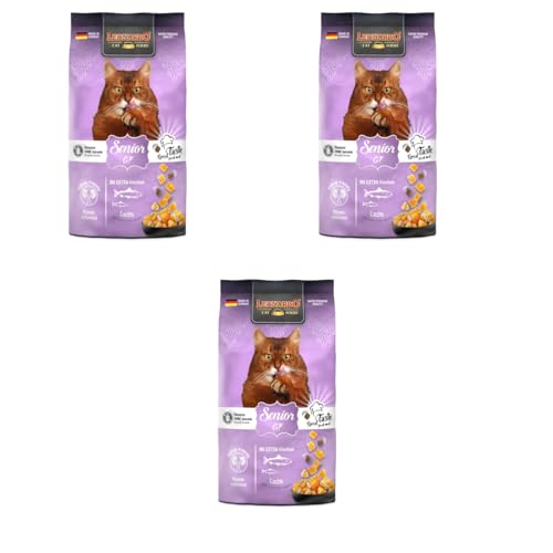 Leonardo Senior GF | 3er Pack | 3 x 300 g | Trockenfutter für ausgewachsene, ältere Katzen ab dem 10. Lebensjahr | Mit extra frischem Lachs | Rezeptur ohne Getreide von Leonardo