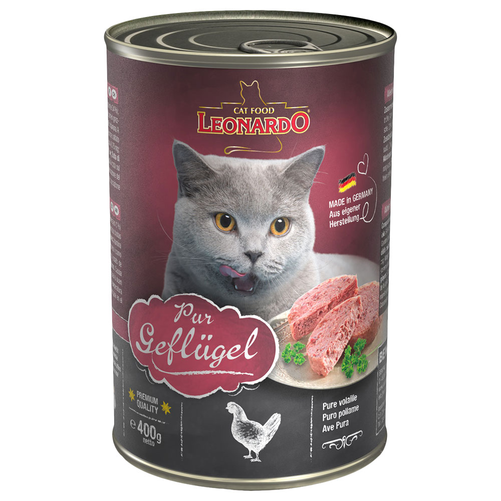 Sparpaket Leonardo Katzenfutter All Meat 24 x 400 g - Geflügel pur von Leonardo