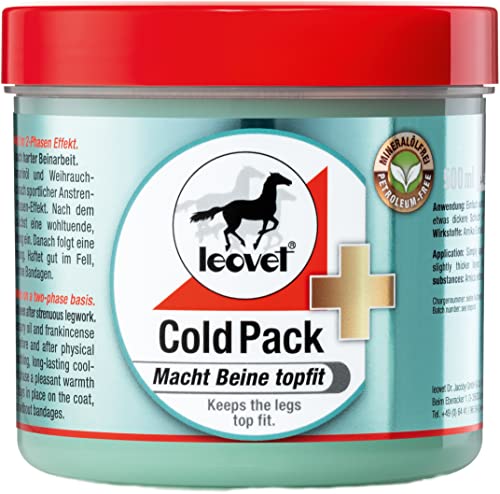 Leovet Cold Pack | 500 ml | Einreibemittel für Pferde | Zur Unterstützung der Beweglichkeit | Mit Arnika, Rosmarin, Menthol und Weihrauch-Harz | Mit einem Zwei-Phasen-Effekt von Leovet