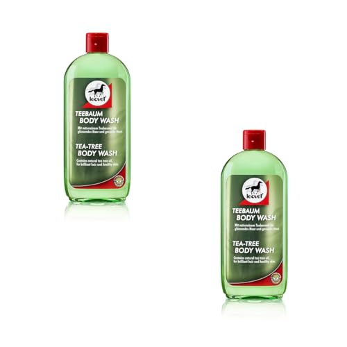 Leovet Erste Teebaum Body Wash Shampoo für Pferde | Doppelpack | 2 x 500 ml | Kann zur Pflege der Haut bei Juckreiz beitragen | Kann talgregulierend wirken | Glänzendes Fell von Leovet