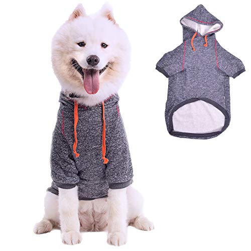 Leowow Hunde-Sportkleidung, Wintermantel, Hunde-Kapuzenpullover, Haustier-Kapuzenpullover für mittelgroße oder große Hunde, Größe 3XL von Leowow