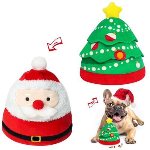 Lepawit Weihnachts-Hundespielzeug, Hundegeschenke für Weihnachten, Verstecken und Suchen Hundespielzeug, Quietschendes interaktives Puzzle-Hundespielzeug für Langeweile und Stimulation, von Lepawit