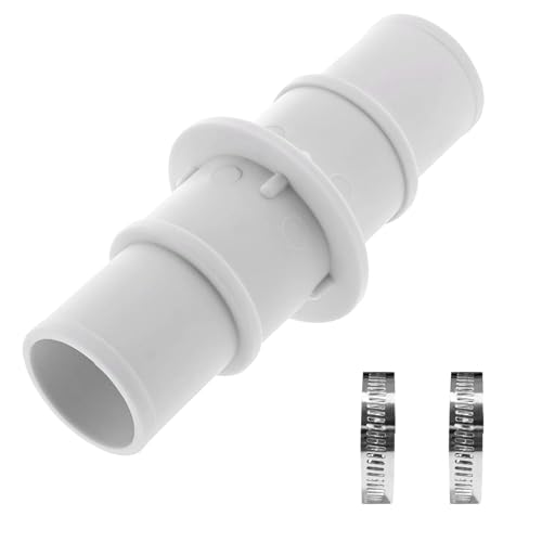 Lergas Schlauchverbinder, Pool Schlauchverbinder 32mm auf 38mm Ø Set mit Schlauchschellen, Pool Schlauchadapter, Doppelschlauchtülle, Poolschlauch Zubehör (1 Set) von Lergas