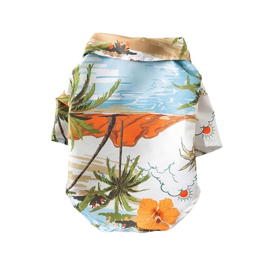 Hunde-Shirt, coole Hundekleidung, Strand-Shirt, Strand-Shirt, Welpen-Hemd, Hawaiianer-Blätterdruck, Welpen-Shirts für kleine Hunde Hunde-Shirt, coole Hundekleidung, Strand-Shirt, Strand-Shirt, Welpen-Hemd, Hawaiianer-Blätterdruck, Welpen-Shirts für kleine Hunde von Lerpwige