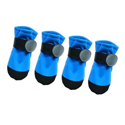 Hundeschuhe mit reflektierenden, weichen Gummisohlen, wasserabweisend, Pfotenschutz für kleine Rassen, Outdoor-Aktivitäten, kleine Hundeschuhe mit weichen Sohlen, 4 Stück Hundeschuhe mit reflektierenden, weichen Gummisohlen, wasserabweisend, Pfotenschutz für kleine Rassen, Outdoor-Aktivitäten, kleine Hundeschuhe mit weichen Sohlen, 4 Stück von Lerpwige