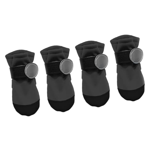 Hundeschuhe mit reflektierenden, weichen Gummisohlen, wasserabweisend, Pfotenschutz für kleine Rassen, Outdoor-Aktivitäten, kleine Hundeschuhe mit weichen Sohlen, 4 Stück Hundeschuhe mit reflektierenden, weichen Gummisohlen, wasserabweisend, Pfotenschutz für kleine Rassen, Outdoor-Aktivitäten, kleine Hundeschuhe mit weichen Sohlen, 4 Stück von Lerpwige