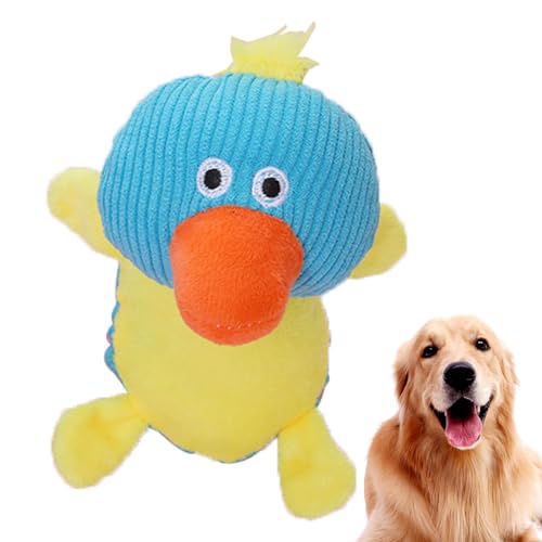 leryveo Hundespielzeug für Aggressive Kauer | Squeaky Toys Kauspielzeug für Hunde,Cartoon-Ente/Kuh-Zahnreinigungsspielzeug, Plüschspielzeug, interaktives Hundespielzeug für kleine und mittel ße von leryveo